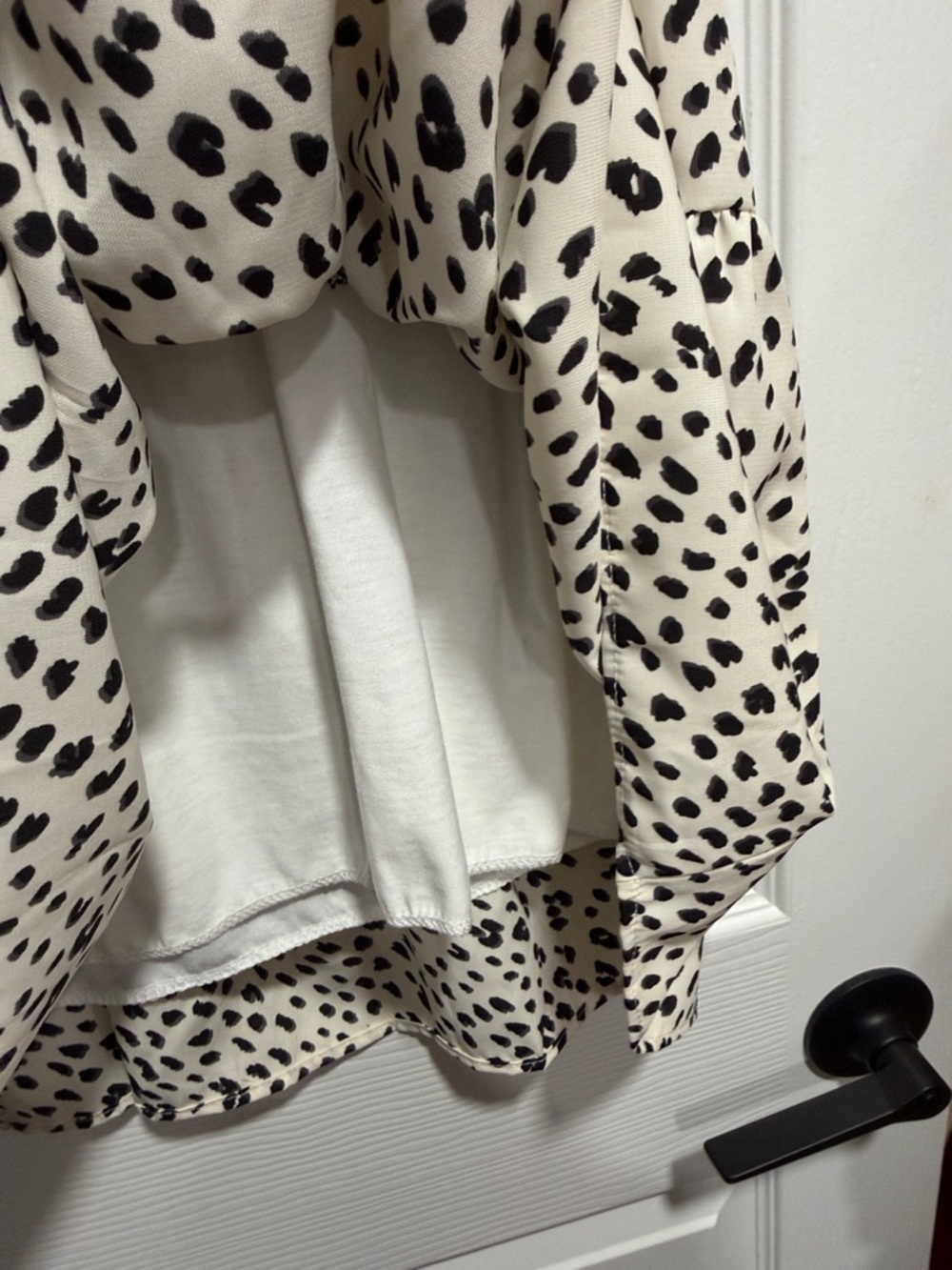 Beeson River Black and Ivory Printed Scoop-Neck Top - Picture 3 of 5